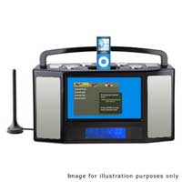 Disgo Portable Digital 7 Inch TV with DVBT iPod/iPhone Dock FM Radio Alarm Clock Active Speakers