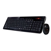  Gigabyte KM7580 Wireless Multimedia Keyboard 
              & Mouse 1000dpi 3 Button Black  