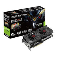 4GB Asus STRIX GTX 980 Direct CU II, 7010MHz GDDR5, GPU 1178MHz, Boost 1279MHz, 2048 Cores, 3x DP, 1x DVI-I, 1x HDMI  
