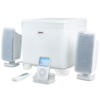 iRhythms A-210 White iPod / MP3 Docking 2.1 Speakers 133W RMS 