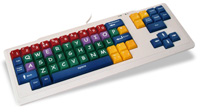 Keyneeds Early Learning (Upper Case) Coloured Keyboard - Ideal for Primary School, Early Learners
