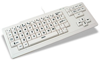 Keyneeds Early Learning (Upper Case) White Keyboard - Ideal for Primary School, Early Learners