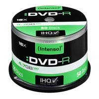 50pcs cakebox, Intenso 4101155, 4.7Gb DVD-R 16X, Branded, 120min - It''s a real no brainer!