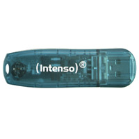 4GB Intenso Rainbow Line Crystal Blue USB Drive  - It''s a real no brainer!