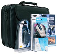 Belkin Notebook Bundle-Deluxe Carry Case - Retractable Modem cable Mouse