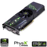 1792MB XFX GTX 295 Standard 55nm, 2000MHz GDDR3, GPU 576 MHz, Shader 1242 MHz, 480 Cores, HDMI