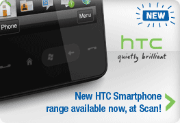 New HTC Smartphone range available now, at Scan