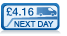 £4.16 (Ex VAT) / 4.99 (Inc VAT) next day delivery £4.16 (Ex VAT) / 4.99 (Inc VAT) next day delivery