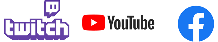 twitch youtube facebook