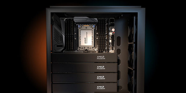 Tower PC with AMD Threadripper and RADEON GPUs inside