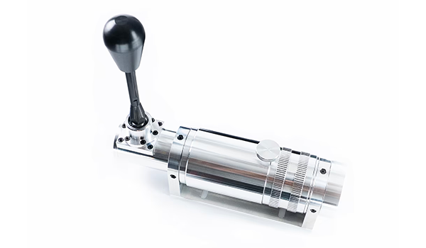 H2SQ shifter, showcasing its full metal construction