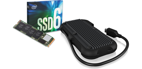 Intel 1TB 660p SSD with ICY BOX M.2 SSD USB-C External Enclosure