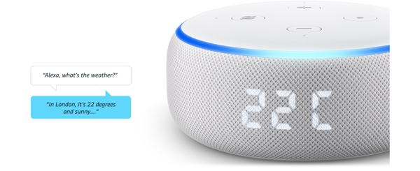 Echo dot clock display
