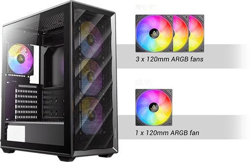4 x 120mm ARGB fans