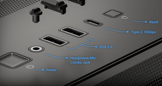 Front IO to highlight connectivity options