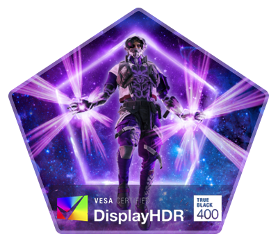 VESA CERTIFIED DISPLAYHDR™ TRUE BLACK 400