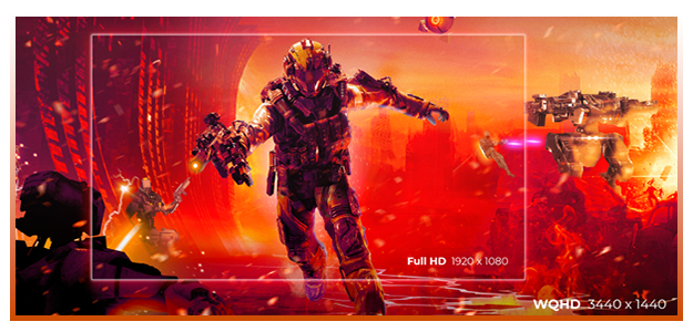 WIDE QHD (WQHD) RESOLUTION