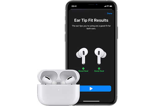 ear tip fit test screenshot