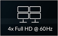 4x Full HD @ 60 Hz
