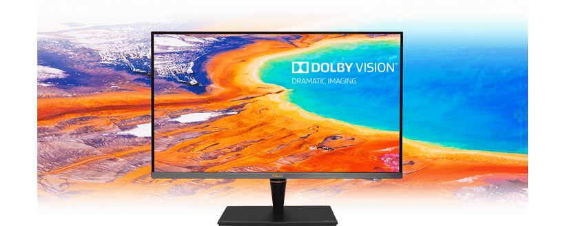 Dolby Vision on ASUS PA32UCX-PK display with vibrant coastline and blue waters