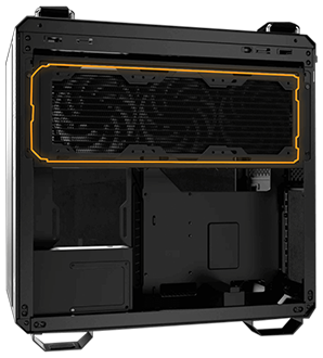 Radiator in rear chamber
