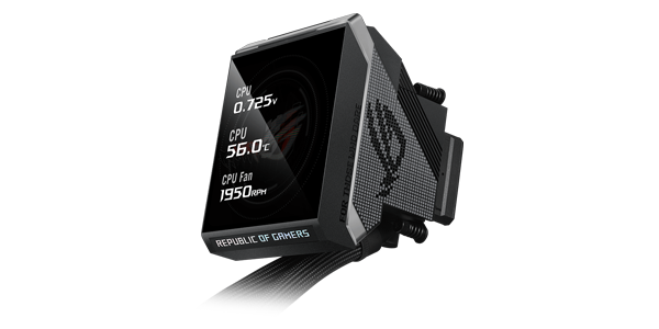 Pump design of the ROG Strix LC IV CPU cooler.