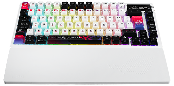 Front angled view of the keyboard