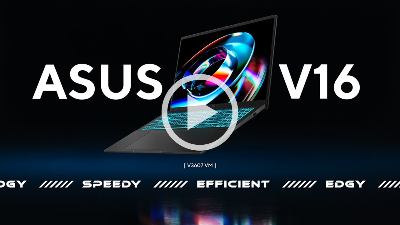 ASUS V16 video thumbnail.