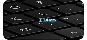 1.4mm key travel