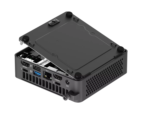 An open ASUS NUC 15 Pro showing easily accessible internals