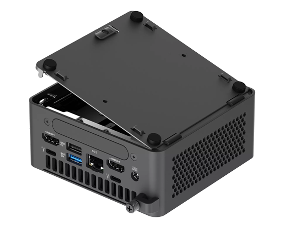 An open ASUS NUC 15 Pro showing easily accessible internals