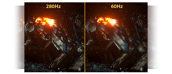 280 Hertz refresh rate