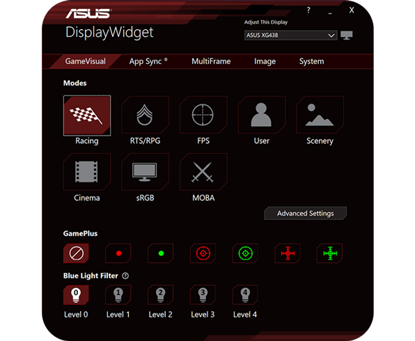 DisplayWidget Software