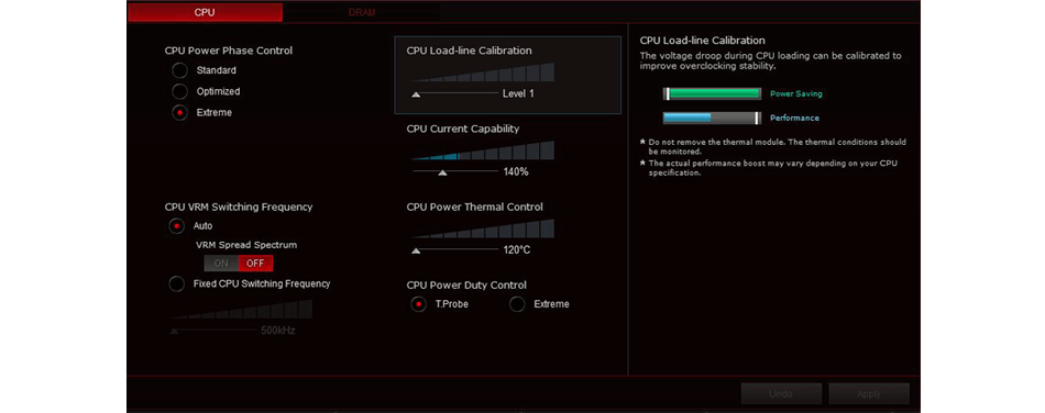 DIGI+ power controls