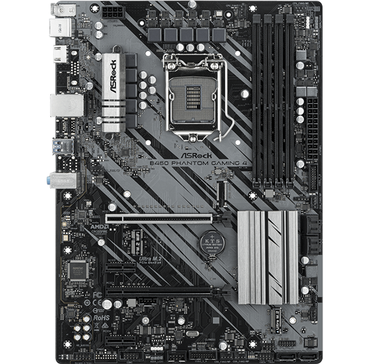 ASRock B460 Phantom Gaming 4 Intel 10th Gen ATX Motherboard