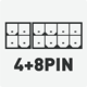 8+4 pin