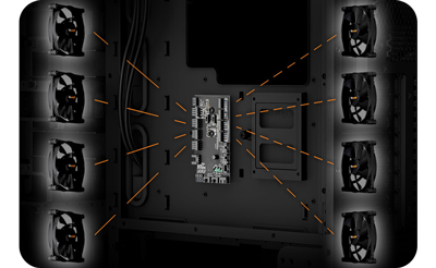 Eight fan connectors
