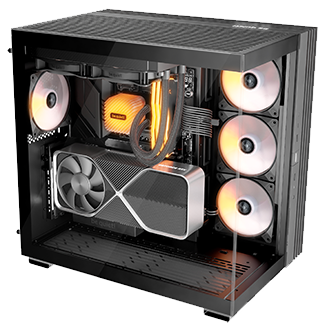 Light Wings LX 120mm PWM Reverse Black fans in a system