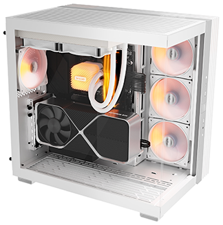 Light Wings LX 120mm PWM Reverse White fans in a system