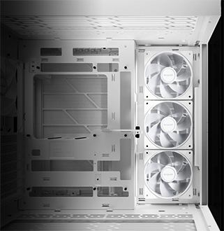 Fans fitted in an empty case