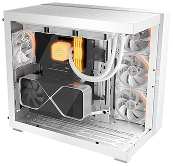 Light Wings LX 120mm PWM Reverse White fans in a system