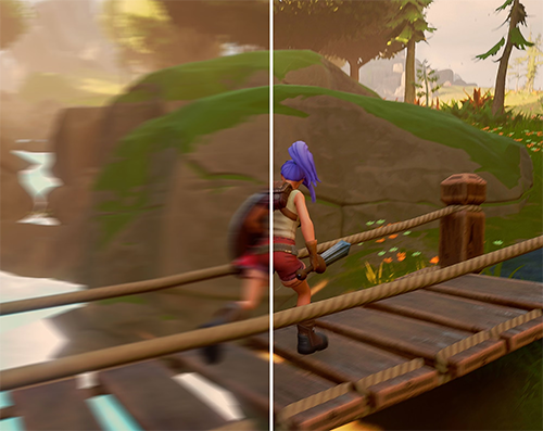 Image showing the difference between a lower refresh rate and 200Hz refresh rate