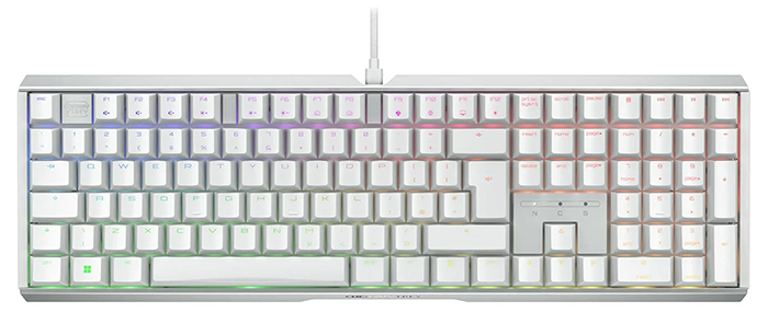 MX 3.1 White ARGB MX2A Mechanical Keyboard from Cherry XTRFY