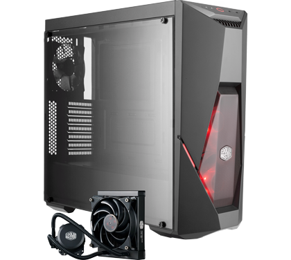 K500L MasterBox and 120mm MasterLiquid Lite AIO Cooler