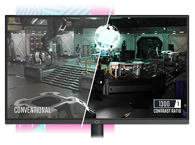 1300 to 1 contrast ratio