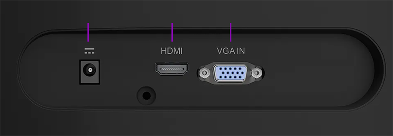 Rear connection ports