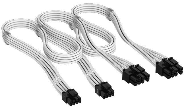 white corsair psu cable