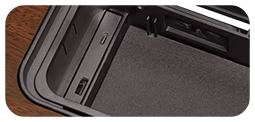 In-Desk Storage Cubby with USB Power