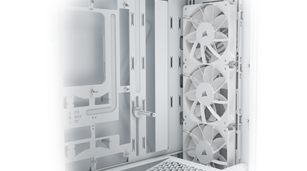 3x RS120 fans situated inside the PC case