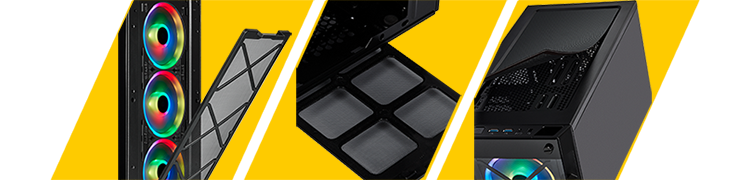 three dust filters
